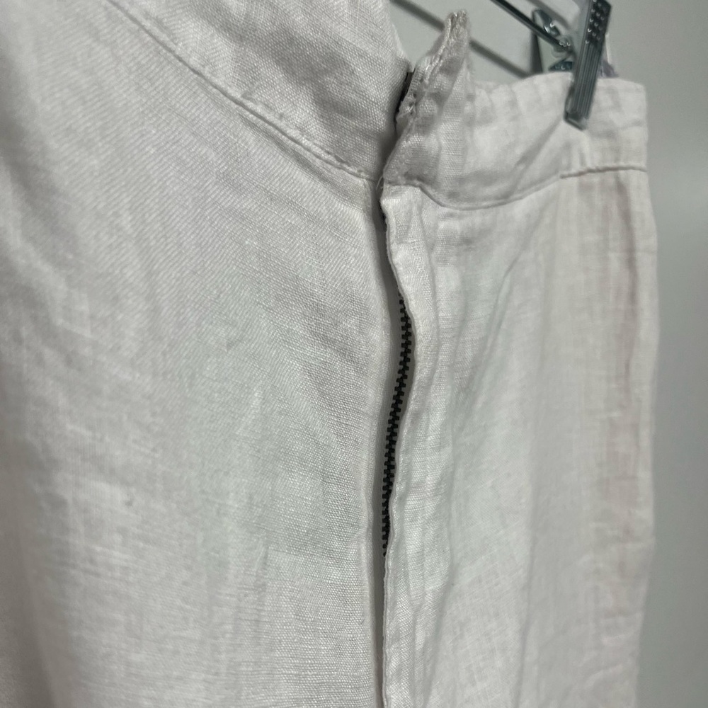 NWT Rachel Zoe White Linen Pants L - Picture 3 of 6